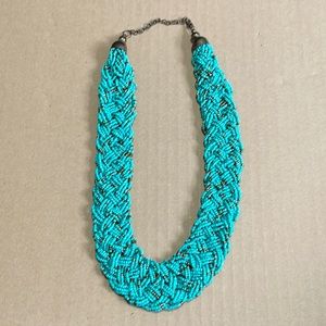 Chunky braided bead necklace